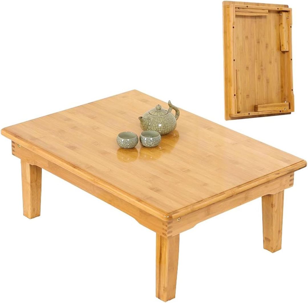Foldable Bamboo Table,Japanese-Style Household Square Low,Computer Table,Tea Table,Coffee Table,Low Dining Table