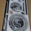 Black 72 Inch Ceiling Fans with Lights and Remote Reversible Quiet DC Motor 6 Speed LED Big Large Modern Chandelier Ceiling Fans for Living Room Bedroom