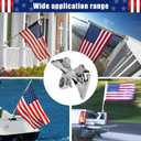 316 Stainless Steel Flag Pole Holder, Marine Grade Ultra Heavy Duty Flag Pole Mount, Outside House Flag Pole Bracket, Flagpole Mounting Bracket, Outdoor Flag Holder - Mirror Polishing, 2 Position 1 in