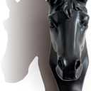 Horse Head Single Wall Hook/Hanger Animal Shaped Coat Hat Hook Heavy Duty, Rustic, Decorative Gift (Horse Black)