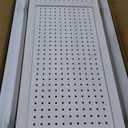 Room Divider 4 Panel 5.6FT Partition Room Dividers Freestanding Wooden Privacy Screen with Peg Board Display for Apartment and Office, White