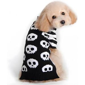 NACOCO Pet Sweaters Skeleton Sweater The Cat Dog Clothes Pet Clothing Little Puppy Dog Sweaters (Medium)