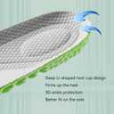3 x Cloud Insoles for Men Women - Ultra-Soft Memory Foam Insoles - Arch Support Shoe Inserts for Running Walking - Breathable Shock-Absorbing Sports Insole (Gray-Green, Men 5-6/Women 6-7)