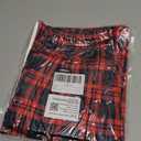 Storeofbaby Boys Casual Plaid Pants Loose Elastic Waist Long Trousers with Pockets (Small, Red Black)