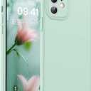 SUPFINE Designed for iPhone 12 Case,Premium Liquid Silicone with [Soft Anti-Scratch Microfiber Lining][Upgraded Camera Protection] Slim Shockproof Protective Phone Case for Men Women Girls,Aquamarine