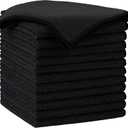 AIDEA Microfiber Cleaning Cloth-12PK, Soft Microfiber Towels for Cars, Absorbent Cleaning Rags, Lint-Free Streak-Free Wash Cloths for House, Kitchen, Window(12in.x12in), Black