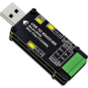 USB to RS485/RS422 Converter Adapter with FT232RNL and SP490EN Chips Supports Surge Protection/Short Circuit Protection/ESD Protection