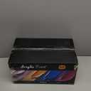 Nicpro 14 Colors Large Bulk Acrylic Paint Set (16.9 oz,500 ml) Rich Art Painting Supplies, Non Toxic for Multi Surface Rock Canvas Wood Ceramic Leather Fabric Craft, for Adult with Color Wheel