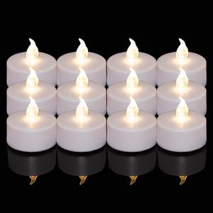 Battery Operated LED Tea Lights 200 Pack LED Flameless Bright Flickering Candles Long Lasting 200+ Hours Electric Candle in Warm White Ideal for Party, Wedding, Birthday, Halloween and Home Decoration