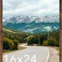 16x24 Picture Frame for Wall Hanging, Wood 16 x 24 Frame 40x60 cm Poster Photo Frame for Wall Horizontally or Vertically, Deep Brown, 1 Pack