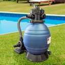 SWIMLINE HYDROTOOLS Complete Sand Filter System, 12" Tank - for Above-Ground Pools Up to 8,000 Gallons, Single Speed Pump, 0.3 THP, 1,980 GPH, 4-Way Multi-Port Valve, 42 lb Capacity