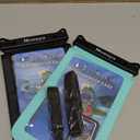 Niveaya [Up to 10.5"]Waterproof Phone Pouch - 2 Pack, Waterproof Phone Lanyard Case with iPhone 16/15/14/13/12 Pro Max up to 9.5", Phone Dry Bags for Vacation Beach Pool Kayak Cruise Travel Essentials (Black+ Teal)