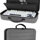 XINGFUDAO 75% Keyboard Case, Hard Carrying EVA Case for Aula F75 Wireless Mechanical Keyboard,Compatible with ASUS ROG Azoth 75% Wireless DIY Custom Gaming Keyboard