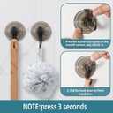 Antimbee 10 Pack Reusable Suction Hooks, Removable Small Suction Cups for Shower, Bathroom, Glass, Door, Windows, Kitchen - Up to 11 lbs on Smooth Surface (Transparent Gray)