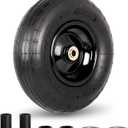 GICOOL 4.00-6 Tire and Wheel, 13" Wheelbarrow Pneumatic Tire, 5/8" & 3/4" Bearings, 1.75-6" Centered Hub,Sealed Bearings for Wheelbarrows Trolley Dolly Garden Wagon Cart Wheel Replacement (Black)
