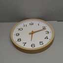 AKCISOT Wall Clock 14 Inch,Boho Large Wall Clocks Battery Operated Non Ticking,Big Silent Modern Clock Decorative for Living Room,Bedroom,Office,Home(Wood Grain)