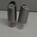 Gravity Electric Salt and Pepper Grinder Set White Elephant Gifts for Women Who Have Everything Grilling Men Kitchen Gadgets Housewarming Holiday Cooking Adults Idea Battery Operated Shakers Automatic (Black)