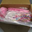 Xuhal 92 Pcs Spa Party Supplies Slumber Party Spa Pretend Play Set with Satin Robes, Headbands and Eye Masks, Sleepover Kit with Gift Bags, Total 10 Sets(Pink,14)