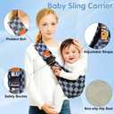 Marrlly Baby Sling Carrier 2026 Baby Carrier Newborn to Toddler Sling Lightweight Baby Carrier Sling with Adjustable Straps Toddler Carrier Wrap for 10-30 lbs(Gray)