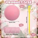 Liliful 24 Pcs Large Christmas Velvet Beads Garland for DIY Craft Flocking Ball Christmas Tree Ornament Hanging Beads for Xmas Tree Fireplace Decoration Holiday Supplies(Pink)