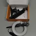 Video Conference Lighting Kit, Ring Light Clip on Laptop Monitor with 5 Dimmable Color & 5 Brightness Level for Webcam Lighting/Zoom Lighting/Remote Working/Self Broadcasting and Live Streaming, etc.