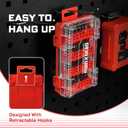 Geinxurn 42Pieces Impact Screwdriver Bits Set, Magnetic S2 Steel Phillips/Slotted/Square/Torx Insert Power Bits Tips, Impact Bit Holder with Red Storage Box Case