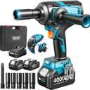 Seesii Upgraded Cordless Impact Wrench 885Ft-lbs (1200Nm): 1/2" Impact Gun with Detachable Side Handle, 21V High Torque Power Impact Driver 2x 4.0Ah Batteries for Family Car/Pickup Truck/Mower