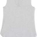 Amazon Essentials Women's Jersey Standard-Fit V-Neck Tank Top (Previously Daily Ritual), Light Grey Heather, X-Large