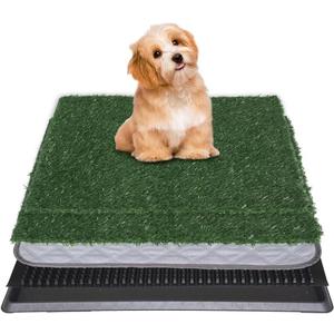 Reusable Training Pad Potty with 2-Pack Replaceable Artificial Grass Quick Absorbent Indoor Portable Dog Patio Potty Washable Pee Pad for Small Medium to Large Dog