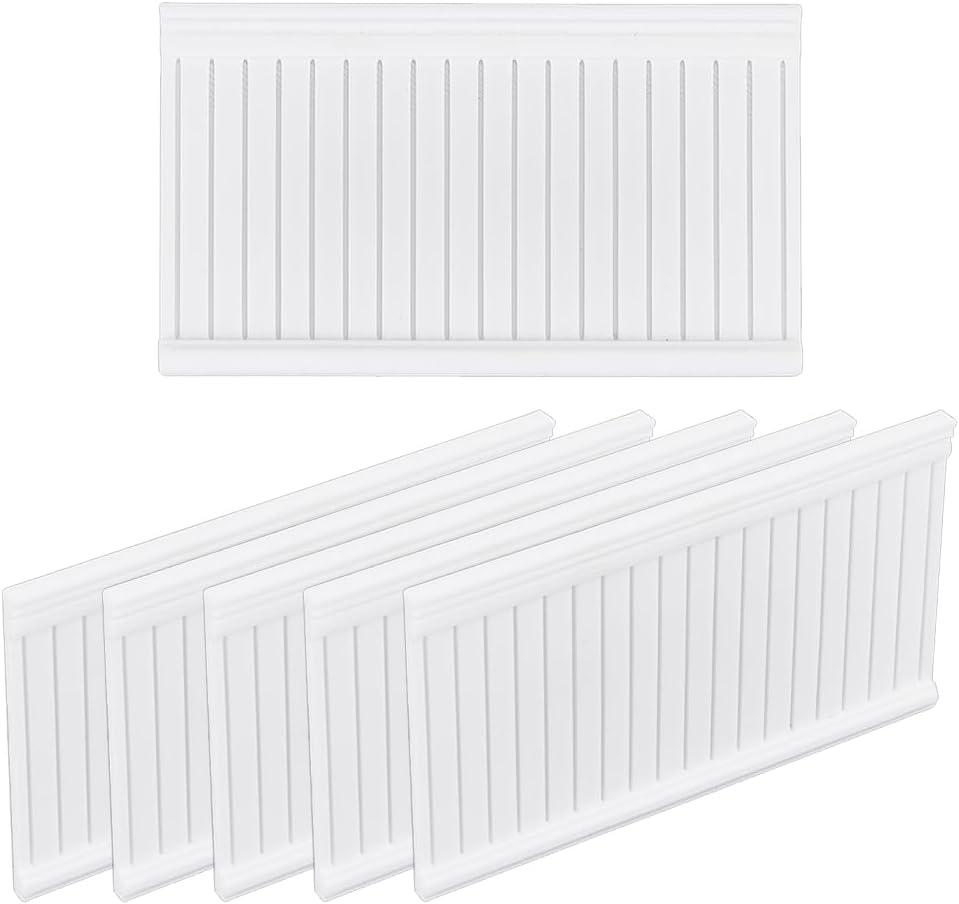 OLYCRAFT 6 Pcs Mini House Wainscoting 1:12 Scale Wainscot Interior Paneling Plastic Miniature Wall Panel Mini Wainscoting Wall Cladding for Minihouse DIY Miniature Ornaments for Miniatures Scene Model