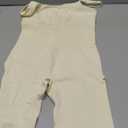 Women Workout Seamless Jumpsuit Yoga Ribbed Bodycon One Piece Tank Top Leggings Romper Size M