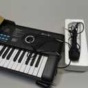 61 key keyboard Piano,Portable Electronic Digital Piano,Built In Dual Speakers,External Microphone,Power Plug,Rich Teaching Content,Multi-Functional Electronic Piano Suitable For Beginners kkek5