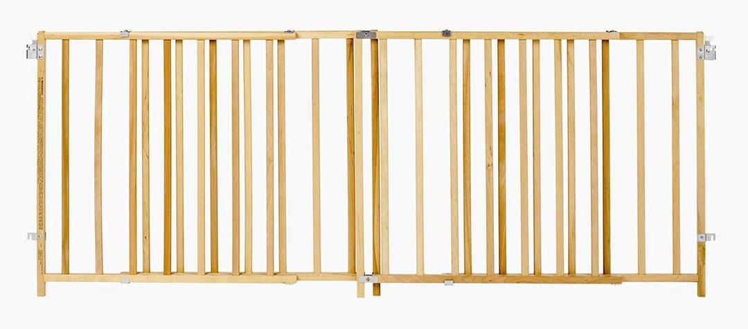 Toddleroo by North States - Extra-Wide Swing Wooden Baby Gate: Extra Wide Baby Gate for Large Openings - Adjustable 60 to 103 Inches Wide - 27 Inches Tall