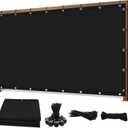 6' X 16' 90% Sun Shade Cloth Outdoor Patio Black Pergola Shades Cover Privacy Screen UV Block Porch Screens Canopy for Patio Outside Outdoor