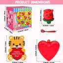 28 Pack Valentine Mochi Squishies Toys and Valentine Cards for Kids, Animal Mochi Squishies Filled Hearts, Kawaii Squishies Stress Relief Fidget Toys Classroom Exchange Party Favors Prizes Gifts