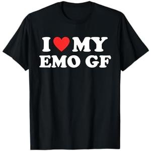 I Heart My Hot Emo GF I Love My Emo Girlfriend Eboy Egirl T-Shirt M