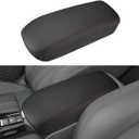 INTGET Center Console Cover for 2026 Honda HRV/HR-V Accessories 2023 2024 2025 Leather Car Armrest Arm Rest Box Lid Middle Console Seat Cover Protector (Red Stitches, 2023+)