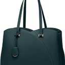 LOVEVOOK 17.3 Inch Laptop Bag for Women, Teacher Work Tote Bags Laptop Bag, Leather Computer Bag Large Purses Handbag Professional Briefcase, Teal