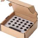 M12x1.25 Black 6 Spline Lug Nuts - Anti-Theft, 1.38" Long, Set of 20 - Acorn Aftermarket Wheel Lug Nuts