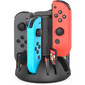 Controller Charging Dock for Nintendo Switch Joycon, MARSDOCK Charger Station Compatible with Switch OLED JoyCon, Controller Charger Stand Station with 8 Game Slots, 3.3FT Cable, LED Controller Charging Dock for Nintendo Switch Joycon, MARSDOCK Charger Station Compatible with Switch OLED JoyCon, Controller Charger Stand Station with 8 Game Slots, 3.3FT Cable, LED