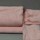 MOONQUEEN Ultra Soft Towel Set - Quick Drying - 2 Bath Towels 2 Hand Towels 2 Washcloths - Microfiber Coral Velvet Highly Absorbent Towel for Fitness, Bathroom, Sports, Yoga, Travel (Pink, 6 Pcs)