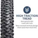 YUNSCM 2-PCS 24" Mountain Bike Tires 24 x 2.125/57-507 Compatible with Bike 24x2.125 Bicycle Tires (Y-1117)