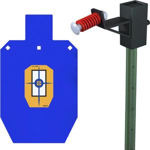 Atflbox AR500 Steel Target for Shooting, 1/2 inch Thick Metal Target with T-Post Target Hanger, High Caliber Torso Silhouette Metal Target for Precision Shooting