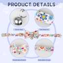 2 Pack Breakaway Cat Collar with Bow Tie and Bell for Kitten Adjustable Safety Collars with Removable Bowtie Flowers