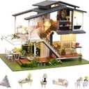 Flever Dollhouse Miniature DIY House Kit Creative Room with Furniture for Romantic Artwork Gift (Monet Garden)