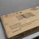 Freestanding Pet Gate for Dogs, Indoor Wooden Foldable Dog Gate for House, Doorway, Stair, 80 Inch Wide, 4 Panels 32",Brown