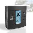 3316250.712 RV Single Zone Wall Thermostat Compatible with Dometic, Used for Cool/Heat/Furnace Control, Blue Backlight LCD Display, Black 3-Wire