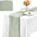 Boao Halloween Cheese Cloth 35.43 x 393.7 Inch Sage Green Cheesecloth Roll for Crafts Large Cotton Muslin Gauze Fabric for Halloween Outdoor & Indoor Spooky Decoration