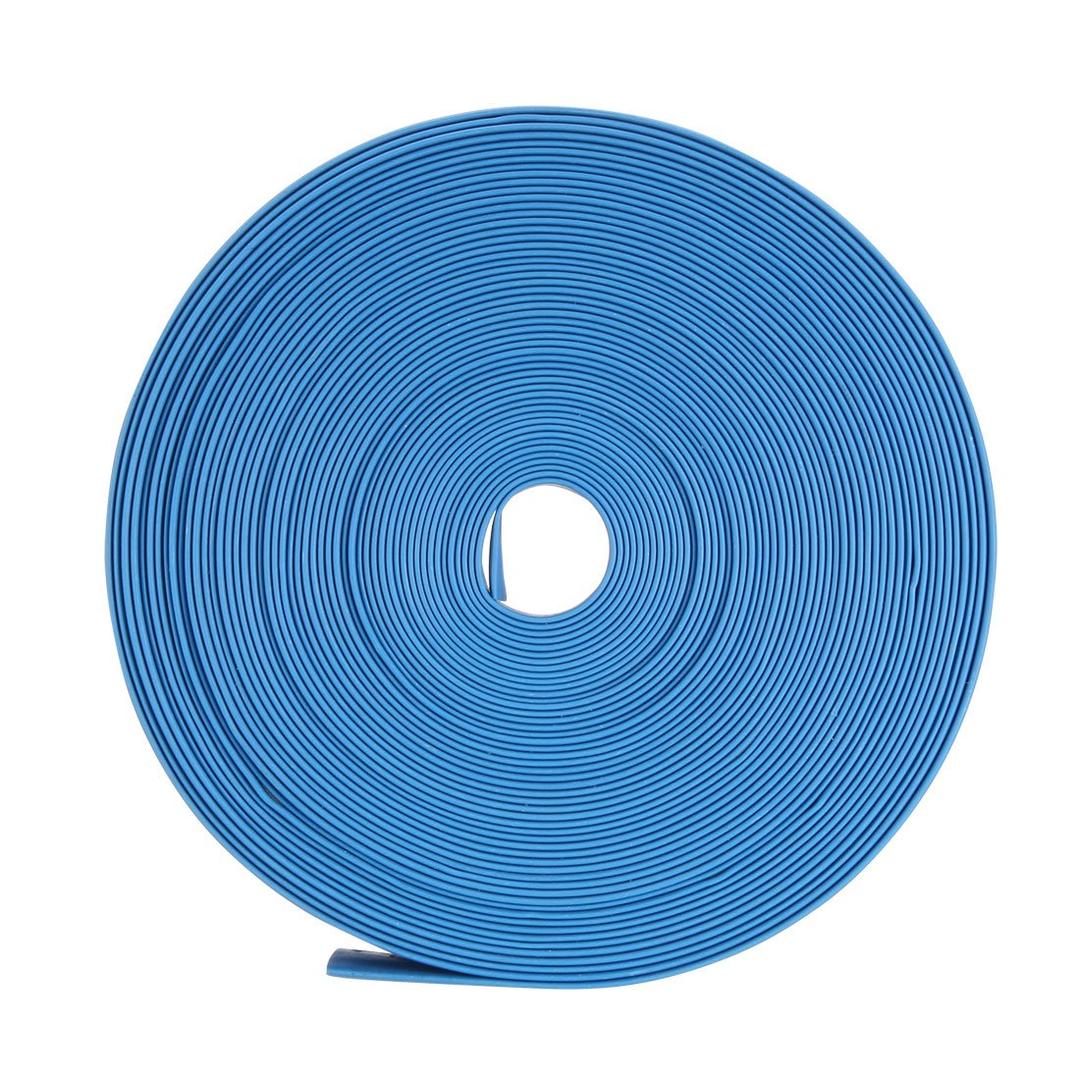 uxcell Heat Shrink Tubing 3/8-inch(10mm) Dia 16mm Flat Width 10m 2:1 Heat Shrink Tube Wire Wrap 33ft Blue