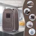 Smartmak Portable Steam Sauna Tent, Full Body Foldable One Person Spa Room for Detox Therapy Without Steamer (33.49 * 33.49 * 55.16in Darkgrey)